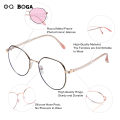 OQ BOGA 20 Styles Unisex Anti UV Photochromic Sunglasses Anti Blue Light Radiation Metal Round Frame Computer Glasses.
