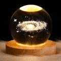 3D Crystal Lights Lamp Glowing Planetary Galaxy Night Light Crystal Ball Night Lights Bedside Light Home Decor Christmas Gift. 