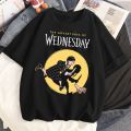 Wednesday Addams t-shirts women anime funny Japanese top girl designer comic Japanese clothing.