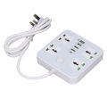Multifunctional Power Strip, 3 USB Ports Power Outlet Strip UK Plug 110-250V High Resistance for Home. 