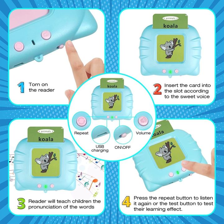 Smart%20Cards%20Learning%20Machine%20Talking%20Flash%20Cards%20Sight%20Words%20Early%20Educational%20Toddler%20Toy%20for%20Children%20English%20Electronic%20Book%20Vnce%20Lncei%20-%20Image%204