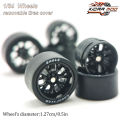 1/64 Wheels with Rubber Tires BBS LM-R Large Size Refitting Parts for Diecast Model Car Hot Wheels Matchbox Tomica D:13mm 1 Set. 