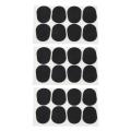 FLYEER 24Pcs Alto/Tenor Saxophone Sax Mouthpiece Patches Pads Cushions Black---0.8mm. 