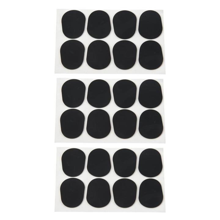 FLYEER 24Pcs Alto/Tenor Saxophone Sax Mouthpiece Patches Pads Cushions Black---0.8mm