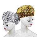 1pc Ladies shower cap thermal insulation aluminum foil hat stretch shower cap hair salon hair dyeing cap hair dyeing tools. 