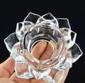 Crystal Glass Lotus Flower Candle Holder Candlestick Home Decor Gift Candle Light Holder. 