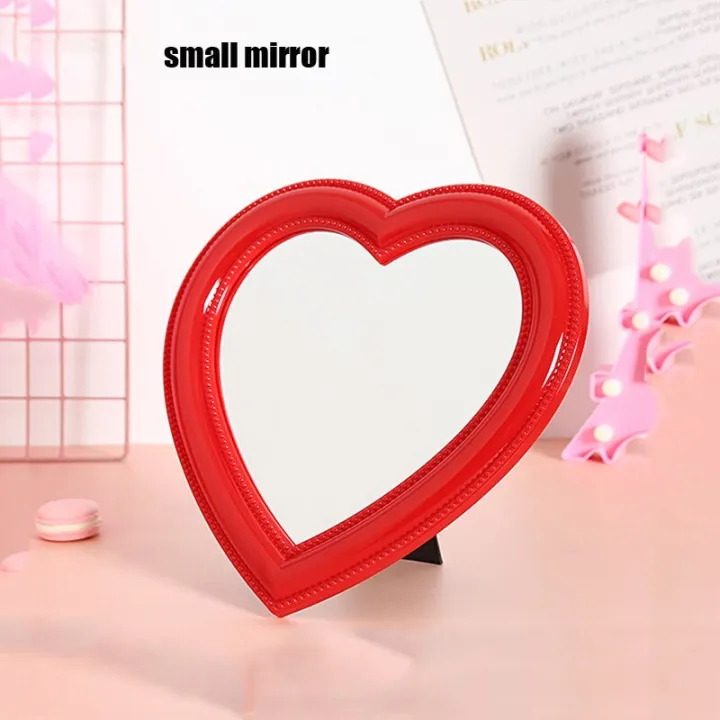 2023Mini%20Love%20Makeup%20Mirror%20Desktop%20Makeup%20Mirror%20Wall%20Mount%20Dual%20Purpose%20Makeup%20Mirror%20Decorate%20Christmas%20Heart-shaped%20Mirror%20-%20Image%202