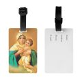 Our Lady Of Schoenstatt Luggage Tag With Name Card Virgin Mary Catholic Saint Privacy Cover ID Label for Travel Bag Suitcase.