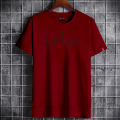 Premium Quality Regular-Fit Life line Design Half-Sleeve Mesh Febric T-Shirt with Round Neck - Lightweight Comfort for Everyday Wear.