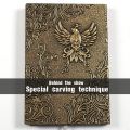European-style Vintage Embossed Leather Notebook Diary Note Book Notepad Travelers Notatnik Stationery. 