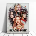 Korean Girl Fashion Pretty Hd Print Painting Group Black Pink Art Canvas Poster Home Wall Fashion Girl Room Living Decor Poster. 