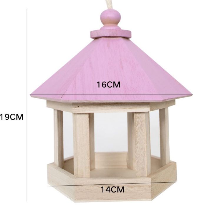 Wooden%20Bird%20Feeder%20Bird%20House%20with%20Roof%20Garden%20Decoration%20of%20Hexagon%20Shape%20Bird%20Nest%20Home%20Decoration,%20Yard%20Decoration,%20Large%20Capacity%20Wild%20Bird%20Feed%20Dispenser%20-%20Image%208