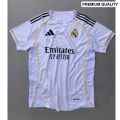 Real Madrid FC Jersey - New Kit 25/26 Player Edition Jersey - Home/Away Kit - Special Fans Version Jersey Club Jersey 25/26 - Thai Fabrics - Short Sleeve - New Football Jersey - UEFA Champions League 2024 Design.