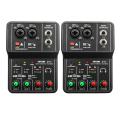 EITGZWAS 2X TEYUN Q-12 Sound Card Audio Mixer Sound Board Console Desk System Interface 4 Channel 48V Power Stereo Computer Card. 