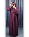 New Kuchi Design Abaya Islamic Outfit {Borkha With Hizab} 2 Part Fashion Made With Dubai Cherry Georgette Premium Stylish Party Borka For Women Design 01.