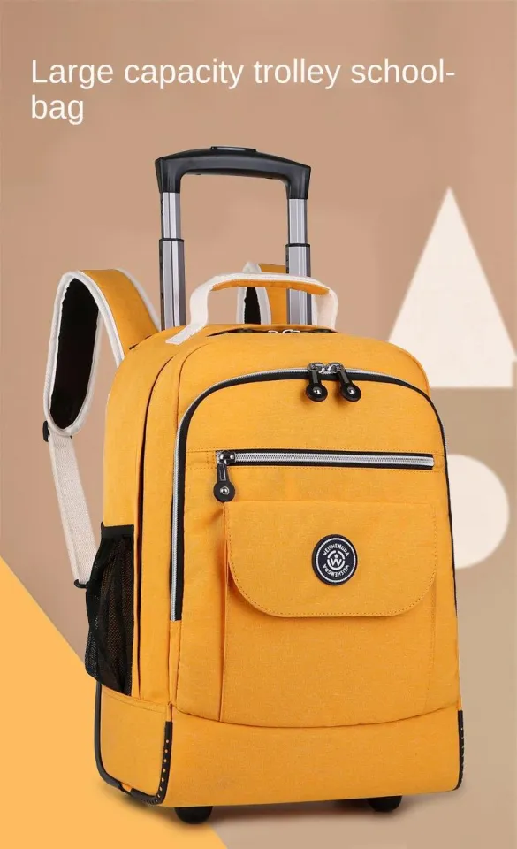 Fashion Trolley Luggage Backpack With Wheels Travel Large Capacity