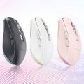 (New)Fmouse M303 2400DPI Bluetooth&2.4G Dual Modes Rechargeable RGB Mouse(Gray).