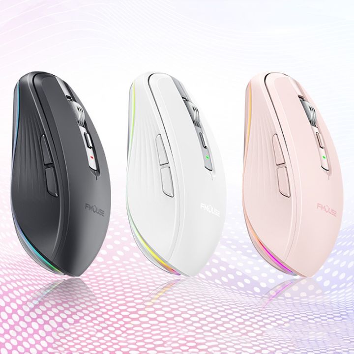 (New)Fmouse%20M303%202400DPI%20Bluetooth&2.4G%20Dual%20Modes%20Rechargeable%20RGB%20Mouse(Gray)%20-%20Image%203