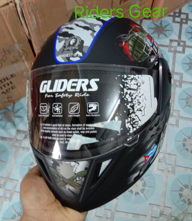Gliders Fullface Jazz Che Graphics Helmet For Riding Bike.
