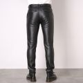Thoshine Brand Spring Fall Men Leather Pants Slim Fit Pencil Pants Male Fashion PU Leather Trousers Motorcycle Pants Streetwear.