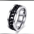 Stainless Steel Punk Chain Ring For Men. 