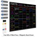 Magnetic Dry Erase Calendar Set 16X12 Inch Whiteboard Weekly Planner Organizer A3 White Board for Refrigerator Fridge Kitchen Home.