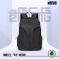 Fashion Water Resistant Backpack With USB Port (Black) - FA01MDBH. 