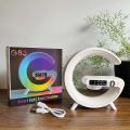 G63 Bluetooth Speaker Colorful Lights Clock Wireless Charging Multifunctional Bluetooth Speaker Colorful Atmosphere Alarm Clock - G63SP. 