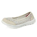 New Breathable Hollow Lace Mesh Non slip Elderly Flat Bottom Mom Women's Shoes, Lazy Shoes. 