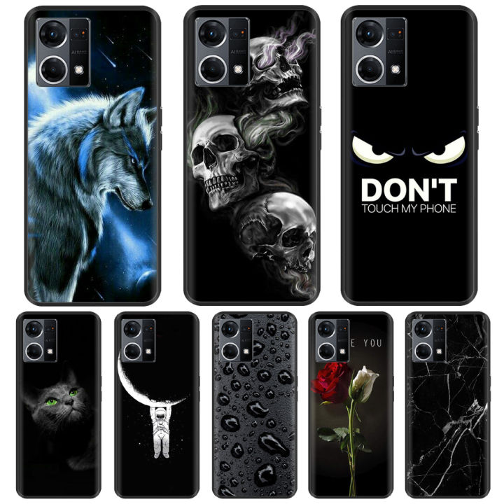 Case For Oppo Reno7 4G Cover Reno7 Silicone Soft Shockproof TPU Back Covers for OPPO F21 Pro Reno 7 4G Case Black Bumper Fundas