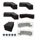 Multi Size Black Outdoor Garden Furniture Corner Sofa Cover Waterproof Black Furniture Dustproof Outdoor Table Cover.