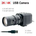 HD 4K 2K USB Metal Box PC Webcam 8MP 4MP With 6mm and 2.8-12mm 5-50mm Varifocal Lens USB Camera For Live Streaming Teaching. 