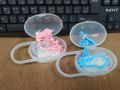 Silica gel children's pacifier, protective storage box, chain BABY Chain CHUSNI / Teether CN -1pcs. 