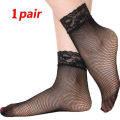 Net hand gloves and socks for woman. 