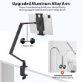 360° Rotating Long Arm Phone Tablet Holder Overhead Stand Desktop Bed Lazy Cantilever Bracket for Huawei Xiaomi iPhone ipad.