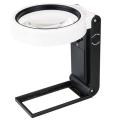 Magnifying Glass with Light and Stand, Hands Free Handheld 6X 25X Adjustable Folding Magnifier with Led Lighted.