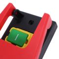 Off-On Red Cover Emergency Stop Push Button Switch 16A Power-Off/Undervoltage Protection Electromagnetic Start Switch. 
