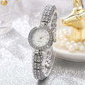 luxury rhinestone quartz women ladies bracelet watch.