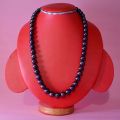 Necklaces Fashion Faux Pearls Long Pearl Necklace (Black) - Necklace For Girls.