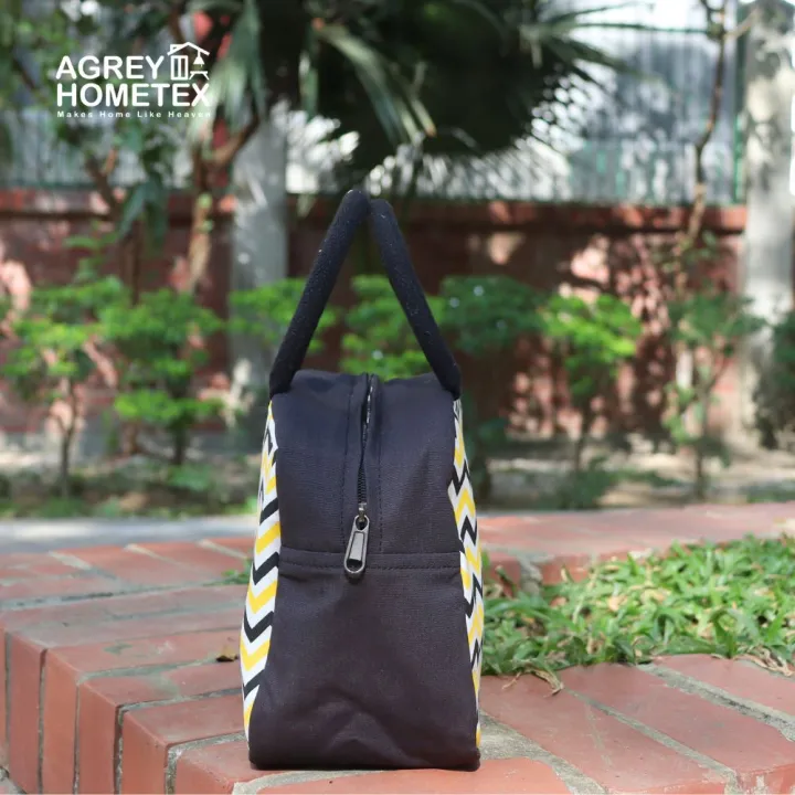 Lunch%20Carry%20Bag,%20Cotton%20Fabric,%20Yellow%20&%20Black,%20(9.5%E2%80%B3x7.5%E2%80%B3x5%E2%80%B3)%20-%20Image%204