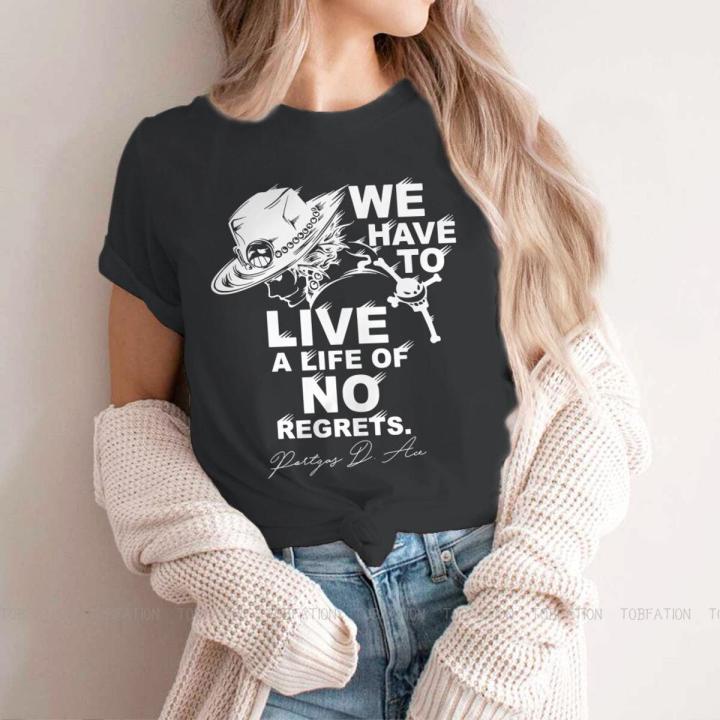 Live A Life Ace TShirt For Girls One Piece Sanji Anime Tops Cute Lady T Shirt Homme Printed