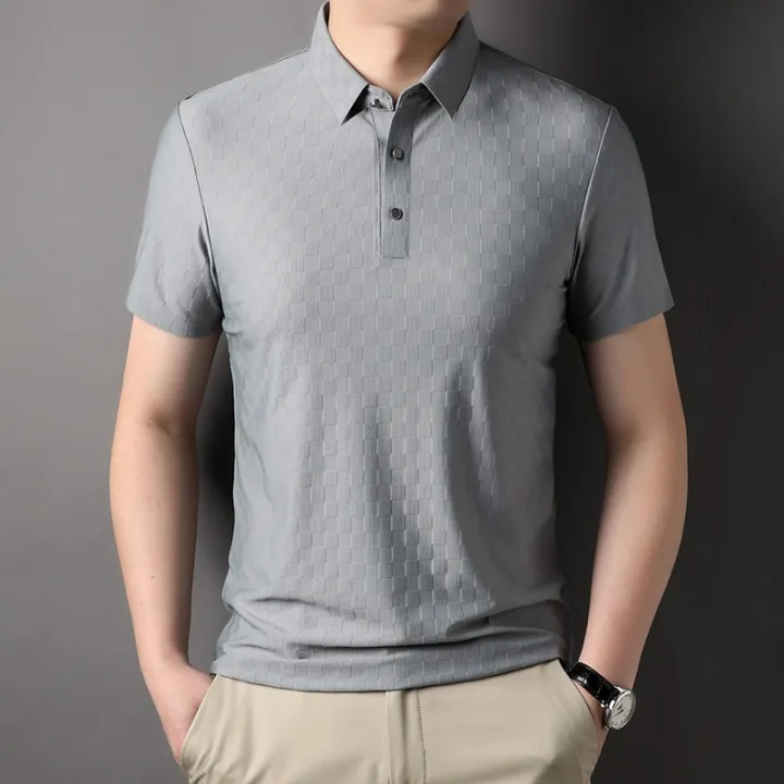 MLSHP%20Summer%20Men's%20Polo%20Shirts%20Luxury%20Short%20Sleeve%20Solid%20Color%20Man%20T-shirts%20High%20Quality%20Business%20Casual%20Slim%20Man%20Tees%203XL%20-%20Image%204