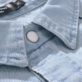 Men s Denim Button Down Shirts Solid Color Long Sleeve Lapel Denim Tops Spring Casual Button Shirts. 
