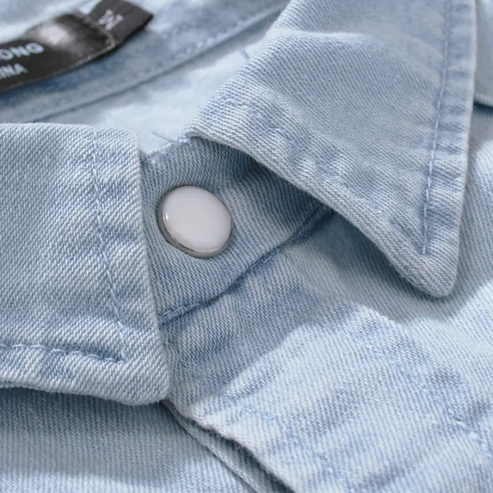 Men%20s%20Denim%20Button%20Down%20Shirts%20Solid%20Color%20Long%20Sleeve%20Lapel%20Denim%20Tops%20Spring%20Casual%20Button%20Shirts%20-%20Image%205