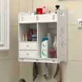Bathroom Cabinet 38x18x43cm Wall Mounted Bathroom Toilet Furniture Cabinet Wood-Plastic Cupboard Shelf Cosmetic Storage MJ905. 