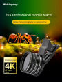 Walking Way Professional HD Macro Lens Phone Macro Lens for phone 4K 20X/40X 37MM Close-up Photography Filter for Smartphone.