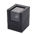 Automatic rotating wooden watch box suitable for mechanical watches. 