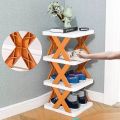 Shoe Rack Organizer, Vertical Shoe rack, Narrow Corner Shoe Rack, Shoe Shelf, DIY Free Standing Shoes Storage Organizer for Small Entryway, Closet, Hallway, Living Room, Bedroom Men & women Fashion shoe Rack Organizer-Xaey.