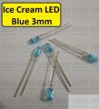 50Pcs Ultra Bright Blue Color 3mm Ice Cream LED Light Emitting Diode For Lighting LED Outdoor LED Torch Light Electronic Project DIY.