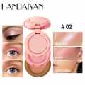 HANDAIYAN 3 In 1 Matte Highlighter Contouring Blush Palette Pearly Shiny Eyeshadow Multifunctional Face Makeup Palette -#02. 